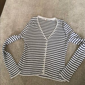 Striped long sleeve sweater
